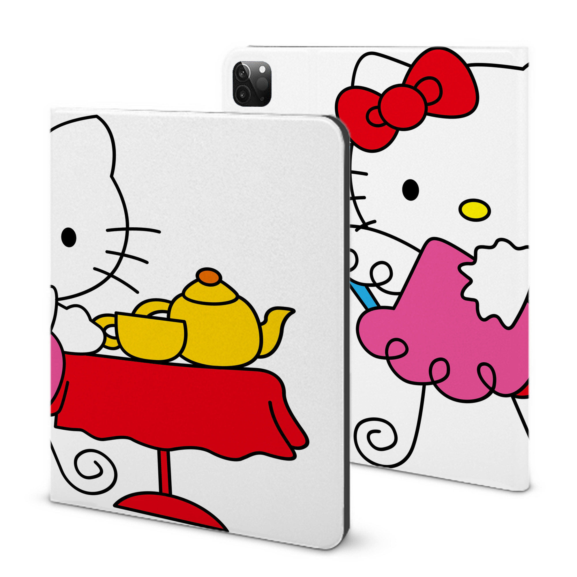 （画像用） Hello Kitty ハローキティ IPadケース ペンホルダー付き ブックスタイルデザイン
